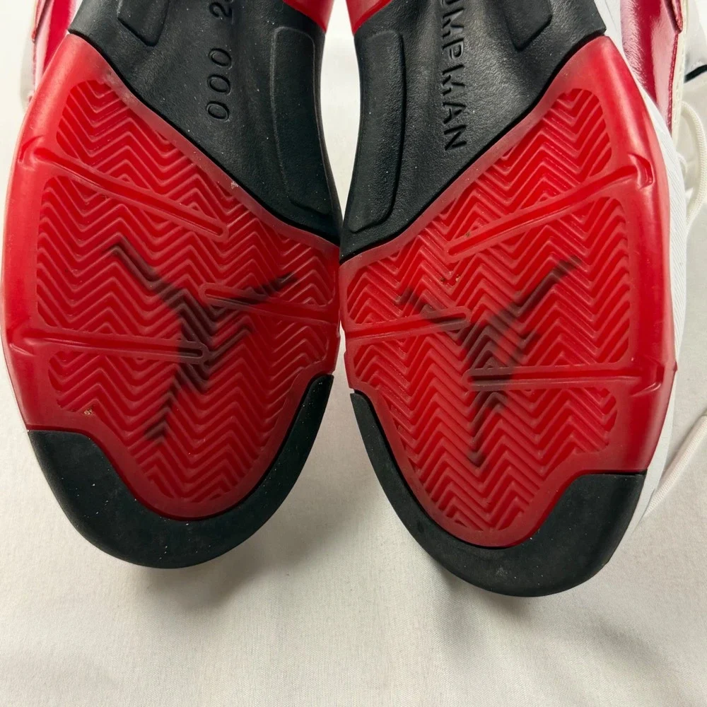 Jordan Air 200E Sneakers Boys 5.5Y Red White Patent Leather CD6123-106